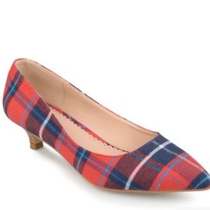 Plaid Kitten Heel